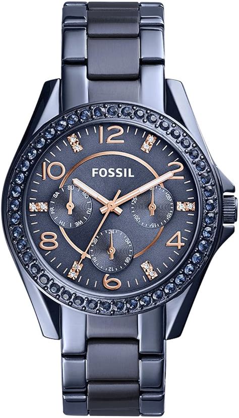 fossil uhr schwarz damen.